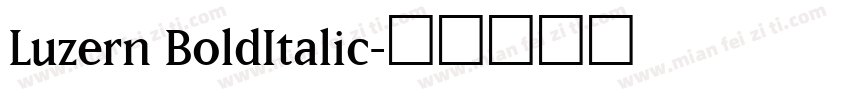 Luzern BoldItalic字体转换